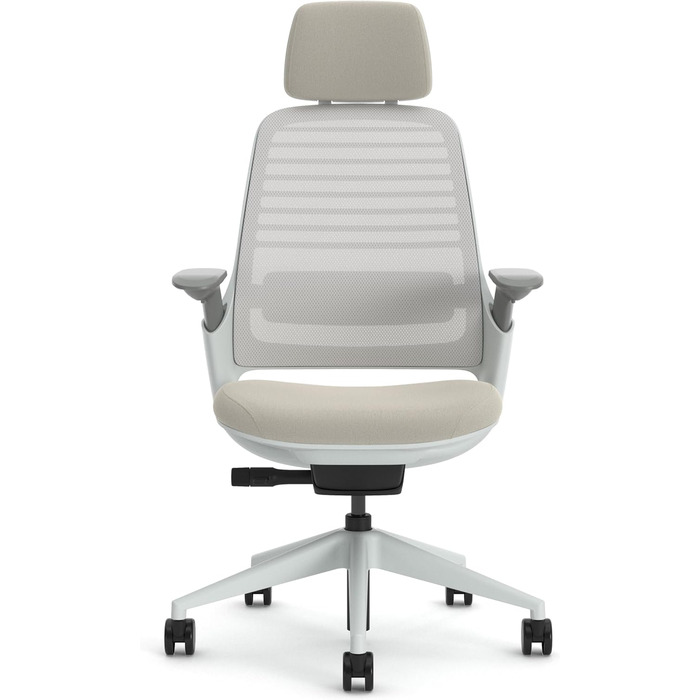 Ергономічне офісне крісло Steelcase Series 1, 66 x 64 x 112 см, тканина / сітка / полімер, бежевий