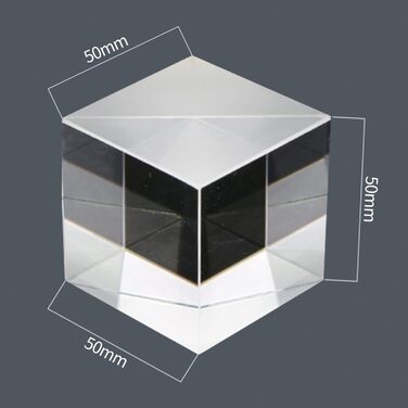 Підходить для викладання фізики та декорування, 50 50 50 мм оптичний скляний призматичний куб, 9 Optical Crystal Photography Prism