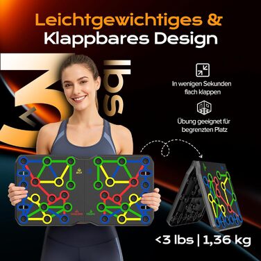 Дошка для віджимань AERLANG, портативна, багатофункціональна, складна, перекладина для віджимань 10-в-1, ручки для віджимань на підлозі, професійне обладнання для силових тренувань з віджимань, різнокольорове