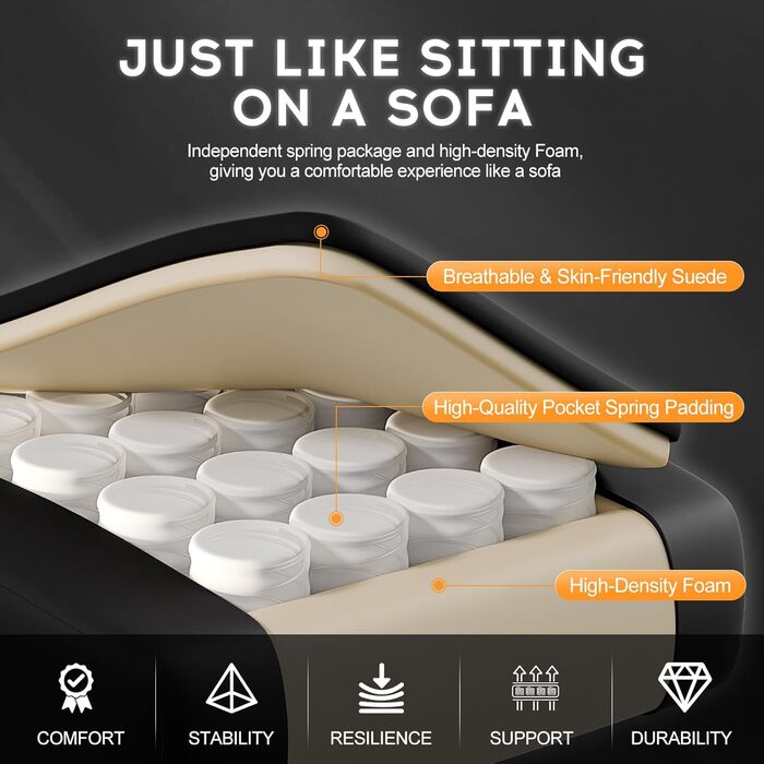 Ігрове крісло Vittanly з пружинною подушкою, ергономічне ігрове крісло з підголівником, поперековою подушкою та підставкою для ніг, регульоване по висоті поворотне ігрове крісло, офісне крісло 150 кг, чорне