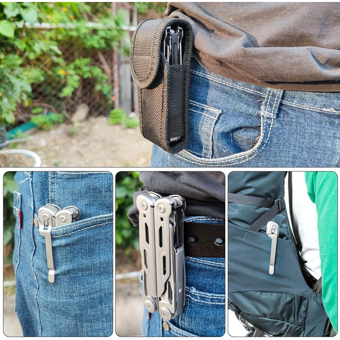 Мультитул Плоскогубці 18 в 1 з нержавіючої сталі кишеньковий мультитул, кусачки, ножиці, викрутка, відкривачка для пляшок і консер