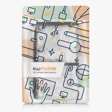 Чохол kwmobile TPU прозорий сумісний з KitchenAid 4.3-4.8 літрів - з 3 відділеннями - Кришка пилозахисної кришки для кухонного комбайна прозорого чорного кольору