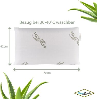 Ортопедична подушка для підтримки шиї з в&39язкопружної гелевої піни та чохла з алое вера - дихаюча подушка, подушка для сну для підтримки шийного відділу хребта та полегшення болю в шиї для дітей та тих, хто спить на животі (70x42x10 см) В&39язкопружна г