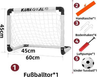 Складані міні-футбольні ворота для дітей, 60x45 см / 90x60 см / 115x80 см, футбольні ворота для саду, маленькі складні футбольні ворота, подарунок для приміщень/відкриттів/саду, 60x45 см, білий колір, ворота футбол