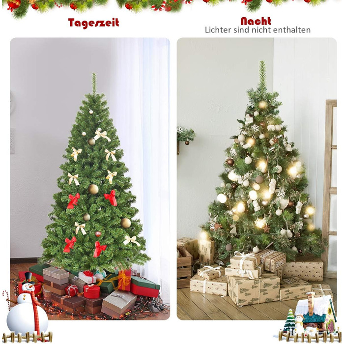 Штучна ялинка з металевою підставкою 180 см COSTWAY