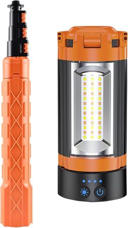 Ліхтар Generico Camping з кріпленням світлодіодний ліхтар-штатив Водонепроникний магнітний ліхтар з акумулятором 10 000 мАг, для роботи, штатив, з регульованою яскравістю та кріпленням для пікніків, походів