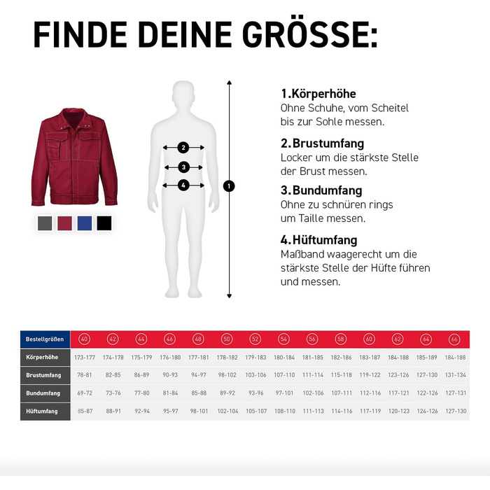 Робочий одяг ORGANIQ Робоча куртка бордовий Розмір 98 3XL бордовий