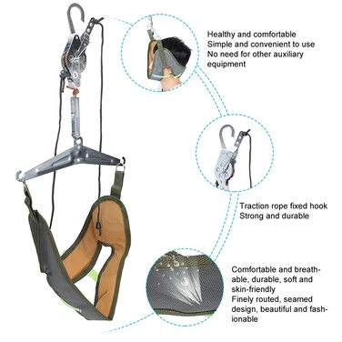 Трактор для шийного хребця, 1Побутовий тяговий пристрій для фіксації опори шиї шийного хребця трактора