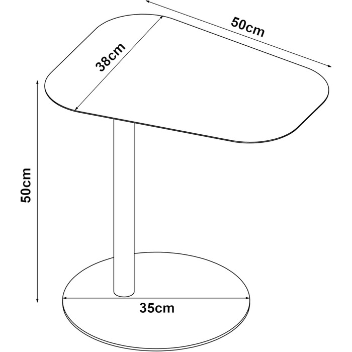 Журнальний столик Nasttten, садовий столик, журнальний столик з металевим каркасом, диванний столик, сучасний дизайн для вітальні, спальні, балкону, тераси, 50 x 50 x 38 см, помаранчевий, прямокутний