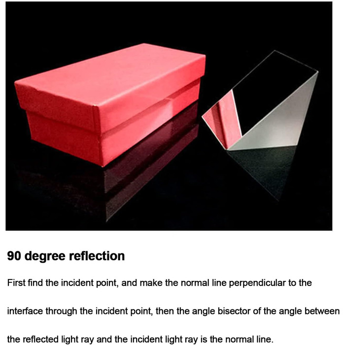 Оптична скляна рефлекторна призма, підходить для точних оптичних інструментів, 10 10 10 мм - 20 20 20 мм, прямокутна призма, 10 10 10 мм (10x10x10 мм)
