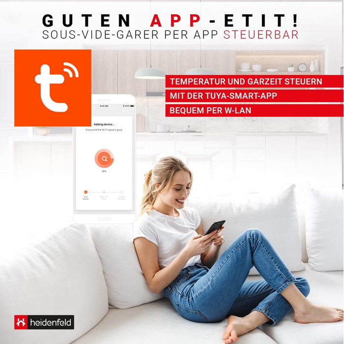 РОКИ ГАРАНТІЇ на стік Sous Vide - Управління додатком - 1.000 Вт - 7-8 літрів/хвилину - 2800 об/хв - глибина занурення 14,4 см (Silver Black), 300 - 3