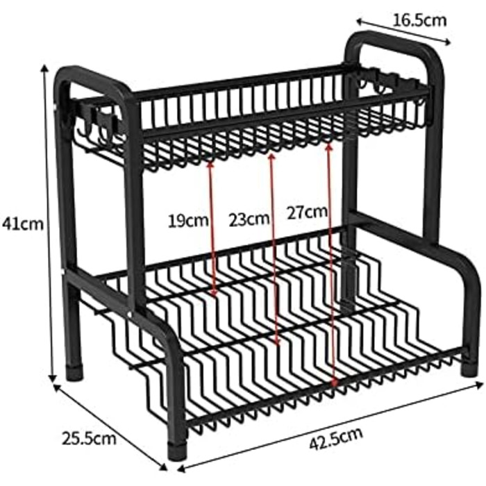 Підставка для спецій з нержавіючої сталі, не потребує свердління, органайзер з 8 гачками для пляшок зі спеціями, банок, пляшок з олією, коморне зберігання (2 рівні)