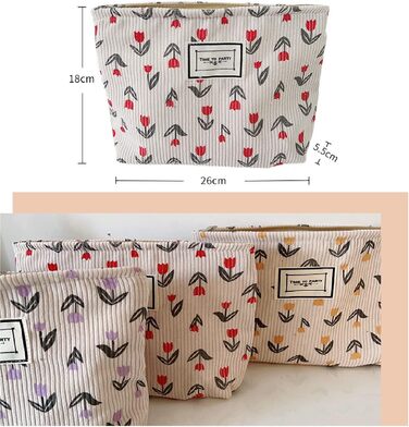 Дорожня косметичка макіяж органайзер, портативна сумка для макіяжу для подорожей, сумка для прання бавовняна туалетна сумка, багат