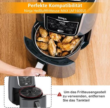 Стійка для Ninja Air Fryer MAX AF160EU.304 Нержавіюча сталь 3-шаровий дегідратор Решітка для гриля Аксесуари для Ninja Air Fryer MAX AF160EU(Зареєстрований патент)