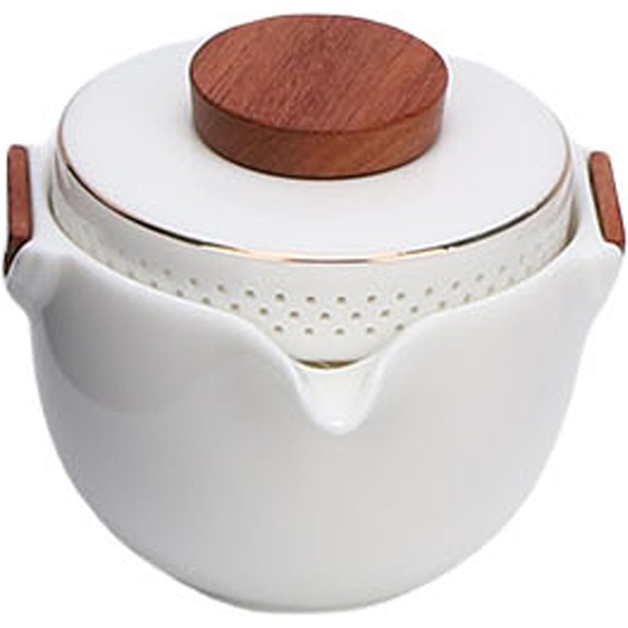 Китайський чайний сервіз RiToEasysports для подорожей, керамічний набір для чаювання в стилі кунг-фу з чайником, чашками та зручним кейсом для зберігання, ідеальний для поціновувачів чаю