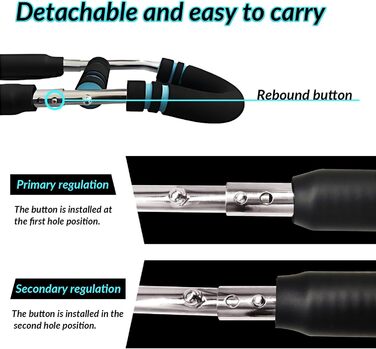 Тренажер для рук Ultimate Twister, регульований портативний тренажер для грудей та рук із пружинним опором від 18 до 45 кг, портативний знімний тренажер для верхньої частини тіла для дому та фітнесу