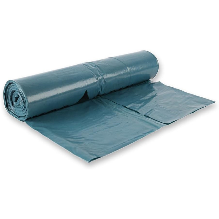 Сміттєві пакети Franz Mensch HygoClean Eco, 120 л, сині, 250 шт. LDPE, у рулоні, сміттєві пакети, довжина 110 см x ширина 70 см, сміттєвий пакет на 120 літрів, надзвичайно міцний