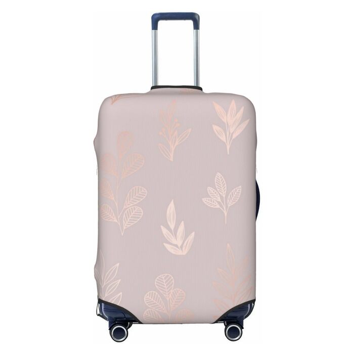Чохол для валізи з квітковим принтом, рожеве золото, еластичний захист від подряпин, розмір XL