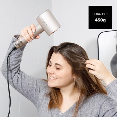 Цифровий фен Taurus Force Protect Ionic Care 10 рівнів швидкості та температури Oscillating Temp Protect Пам'ять LED-підсвітка Магнітний фільтр Аксесуари в комплекті