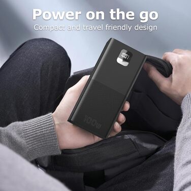 Портативний зарядний пристрій Powerbank 50000mAh швидка зарядка USB C ноутбук зовнішній блок живлення, 4 виходи 3 входи світлодіод