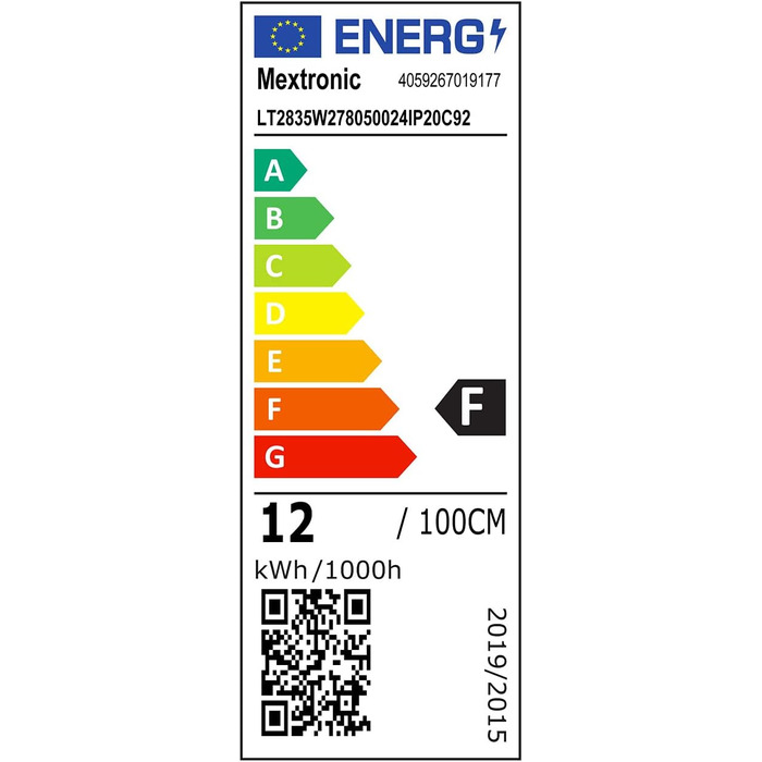 Світлодіодна стрічка Mextronic ATLA Теплий білий (2700K) 60W 5 метрів 24V IP20 CRI 92