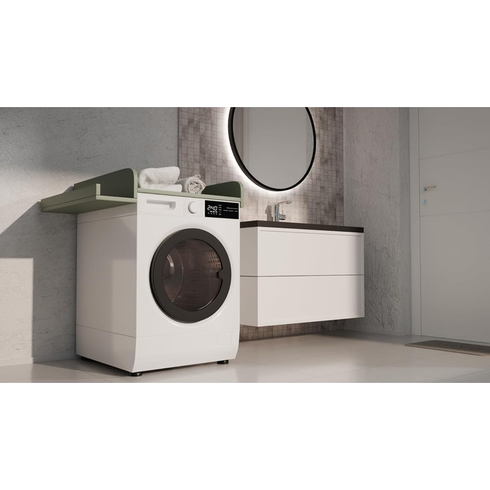 Кріплення для пеленального столика для пральної машини Пеленальний килимок 60x70 см Ламінована дерев&39яна дошка Зелений 82x72x10 см Безпечне та компактне кріплення для пеленального столика