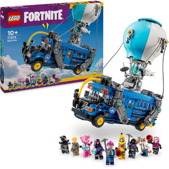 Бойовий автобус LEGO Fortnite - Іграшковий транспортний засіб з відеогри з 9 мініфігурками та аксесуарами - Різдвяний подарунок для геймерів, хлопчиків та дівчаток віком від 10 років - 77073 Бойовий автобус 77073