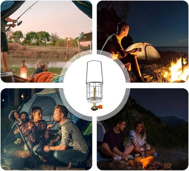 Пропанові ліхтарі, легкі газові ліхтарі для кемпінгу, портативний газовий ліхтар для кемпінгу, газовий ліхтар з п&39єзорозпалом, ліхтарі для відключення електроенергії з ручкою, для аварійного та домашнього використання, кемпінгові ліхтарі