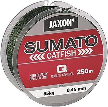 Плетена волосінь Jaxon SUMATO Catfish Wels Catfish Line Braided Line 250 м (0,09 /м) (0,45 мм/вантажопідйомність 65 кг)