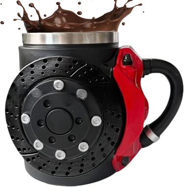 Оригінальні кавові кружки Гальмівний диск Кружка з нековзною основою на кожен день народження, Різдво