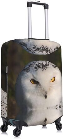 Чохол для валізи Засніжені совині очі з еластичною тканиною, захисний від подряпин та пилу, чорний, розмір 85