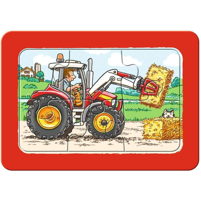 Дитячий пазл Ravensburger - 06573 Екскаватор, трактор і самоскид - Мій перший пазл 3х6 елементів - Пазл для дітей від 2,5 років