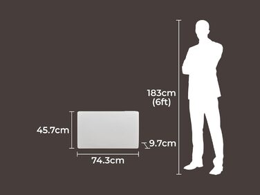 Електричний радіатор Adam Solis з керамічним сердечником потужністю 1500 Вт білого кольору