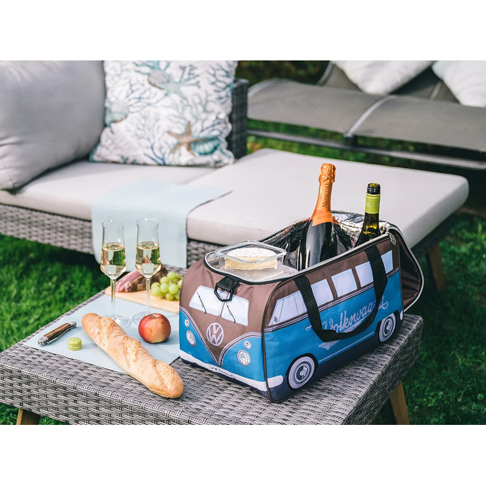 Колекція BRISA VW - Термосумка Volkswagen у кемпері T1 Bulli Bus, колір Бензин/Коричневий