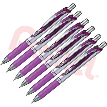 Ручка Pentel Gel Rollerball Pen EnerGel з тисковим механізмом, 6 шт. , 0,7 мм (фіолетовий, в упаковці 6 шт. )