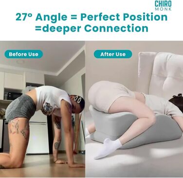 Універсальна подушка Liborah, подушка з кутом нахилу 27 для інтимної близькості, ергономічна подушка з піни з ефектом пам&39яті, чохол з бамбука, який можна прати, підтримка хребта та спини, ідеально підходить для сидіння та лежання (чорна)