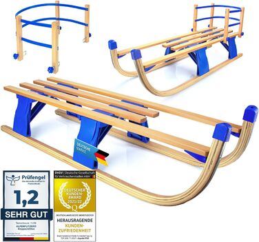 Санки Alpenflitzer Davos, дерев'яні, складані, 110 см