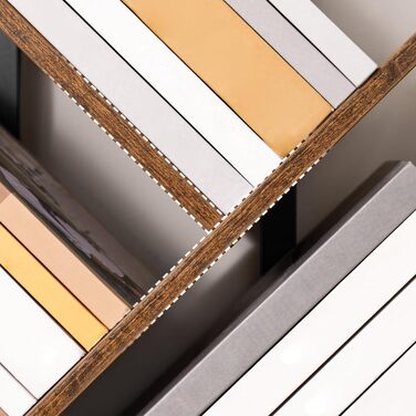 Книжкова полиця HOOBRO з шухлядою, 9-ярусна окремостояча полиця, книжкова полиця у формі дерева, полиця для DVD, окремостояча книжкова вежа, для вітальні, спальні, домашнього офісу, вінтажний коричневий EBF18SJ01G1 вінтажний коричневий чорний