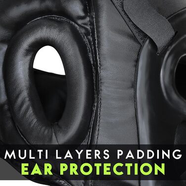 Боксерський шолом 2-в-1 регульований шолом для бойових мистецтв зі знімною маскою для обличчя, повний захист обличчя для MMA, муай-тай, кікбоксингу, спарингу Чоловіки та жінки, розмір S, чорний