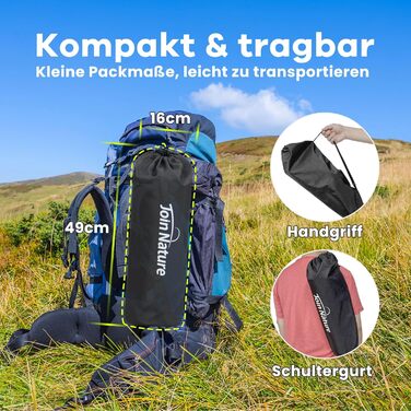 Надлегке складне кемпінгове ліжко для дорослих, портативне похідне ліжко, розкладне ліжко, вантажопідйомність 150 кг, кемпінговий шезлонг для наметів, для піших прогулянок та походів, чорний