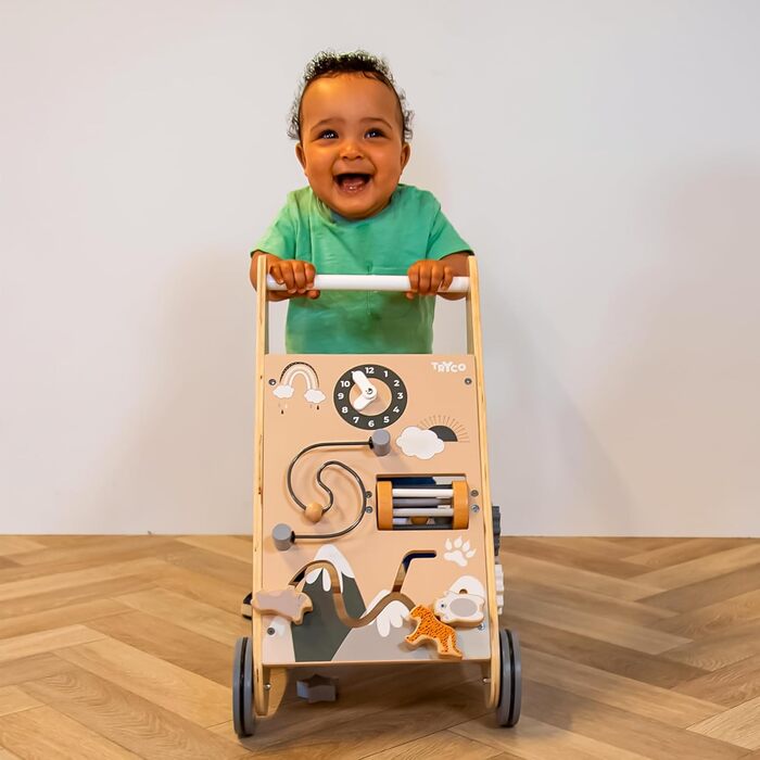 Персоналізовані дерев&39яні ходунки для малюків з іменем Безпечні ходунки для перших кроків Ходунки з гальмом та іграшкою для розвитку моторики Подарунок на перший день народження для дівчаток та хлопчиків, натуральний/білий (нейтральний).