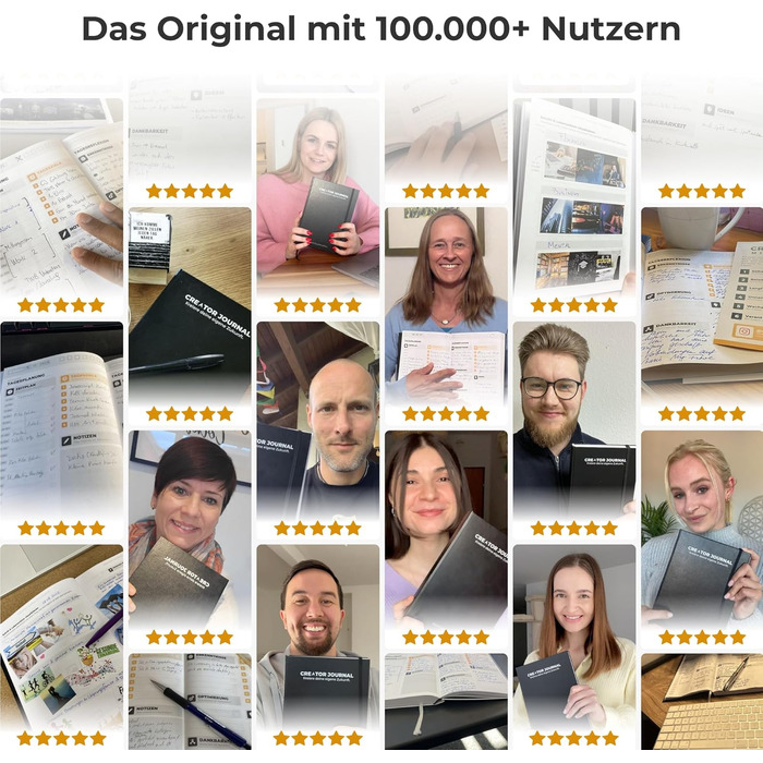 Щоденник успіху ОРІГІНАЛ - Книга-щоденник для фокусування, структурування та мотивації (вкл. відеокурс) Щоденник для дорослих, Планувальник, Книжковий щоденник, Щоденник (чорний)