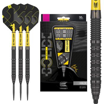 Набір дротиків Target Darts Bolide Void 90 вольфраму, сталеві наконечники зі швейцарськими наконечниками 21G/22G/23G/24G/25G/25G Професійні набори дротиків, чорні дротики, швейцарські наконечники - інструмент у комплекті, ствол 23G 01