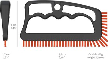 Щітка для швів сіра/помаранчева - щітка для чищення швів у ванних кімнатах, туалетах, кухнях - чищення настінної та підлогової пли