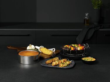 Комплект розширення для фритюрниці AEG AAFEK1 AF6 (багатоцільова форма, решітка для гриля, овочевий спіралізатор, набір аксесуарів, універсальний, різноманітний посуд, легко чиститься, нержавіюча сталь)