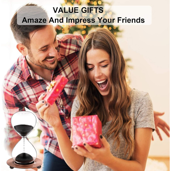 Пісочний годинник SuLiao для Uten, Поворотний на 720, Старовинний білий пісочний годинник, Вінтажний пісочний годинник 1 Hora Reloj de Arena, Великий метал, Пісочний годинник, Офіс, Письмовий стіл, Дім, Весільне оформлення (Магнітний пісок, 2 хв)