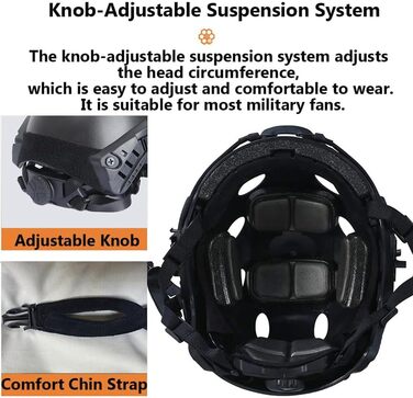 Тактичний швидкий шолом набір регульований страйкбольний шолом з маскою, чохлом для шолома та окулярами легкий відкритий тактичне спорядження для пейнтболу CS полювання страйкбольний тренування C