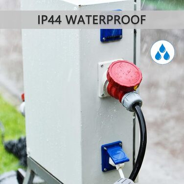 Перехідник CEE з вилки 32A на розетку 16A із захисною кришкою, 3-фазний 5-контактний роз&39єм CEE для зарядного пристрою електромобілів, промисловий P34542