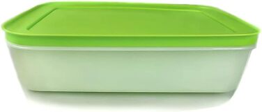 Контейнер для зберігання в морозильній камері Tupperware Ice Crystal 1000 мл, контейнер для морозильної камери, контейнер для холодильника, контейнер для продуктів, контейнер з кришкою, 1,0 літр, зелений