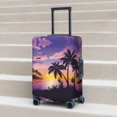 Чохол для валізи Літня пальма, міцний захист для багажу розміром 45.7-81.3 см, малий, чорний